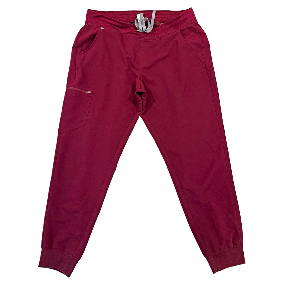 FIGS Technical Collection Zamora Jogger Scrub Pants Womens XL Burgundy W18SW2005